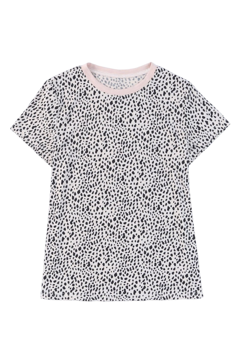 Apricot Cheetah Print Casual Crew Neck T Shirt - Product image 11 T Shirts by Divine Design4U