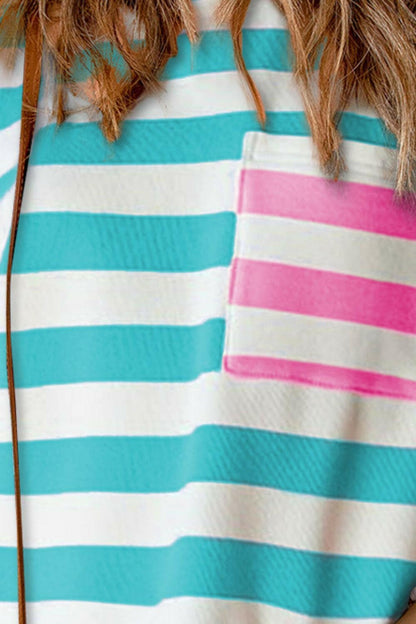 Striped Round Neck Half Sleeve T-Shirt.