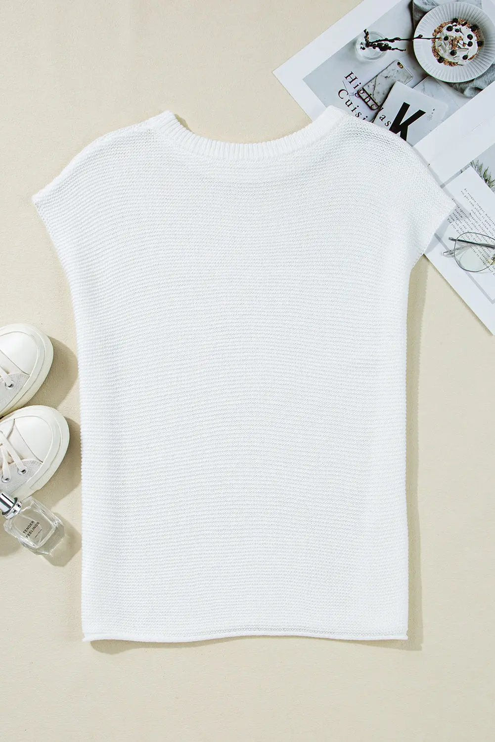 Jemma Sweater Tee With Side Slits - Love Salve 