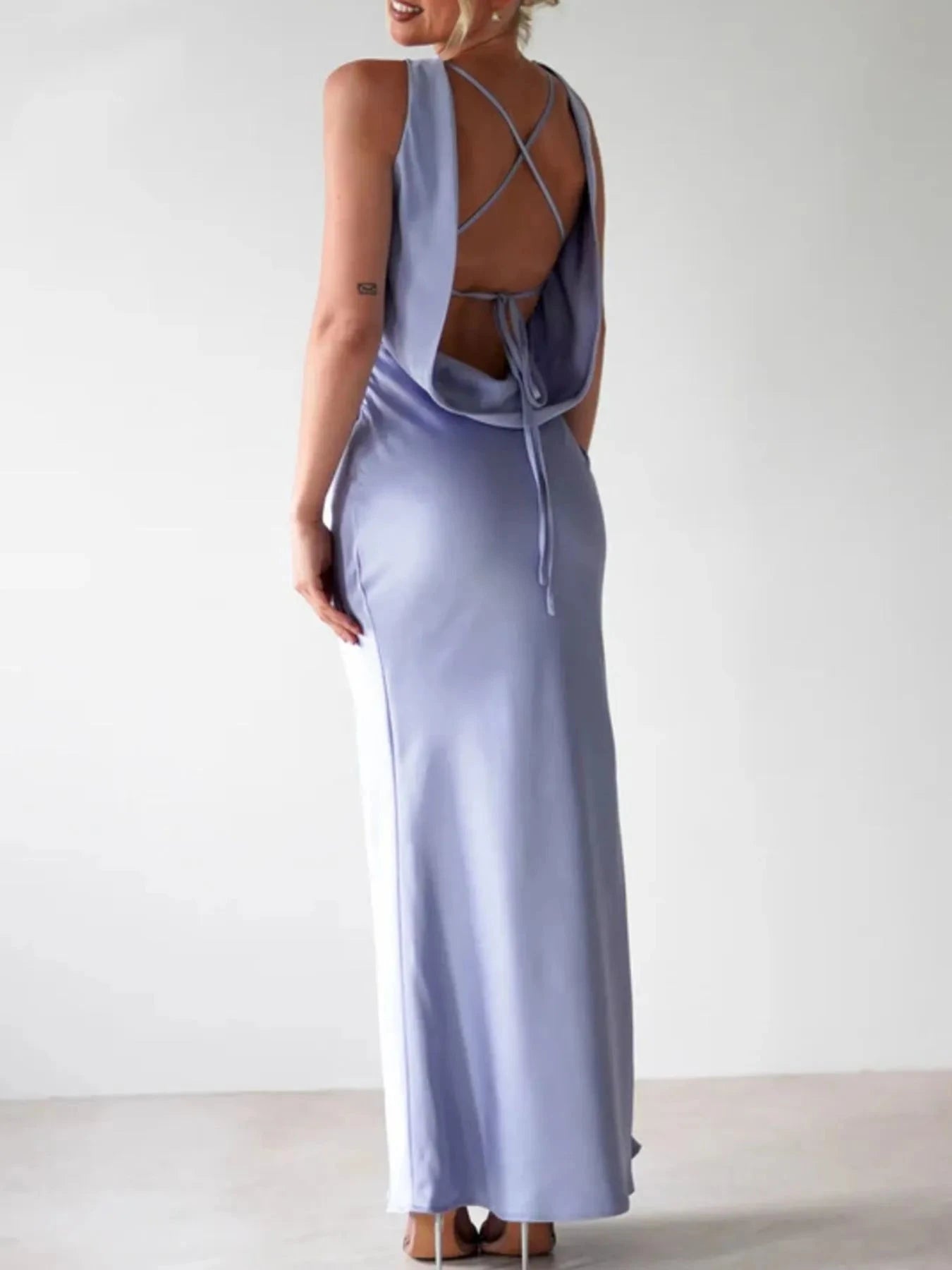 Satin Sleeveless Maxi Dress Coco’s Tee Boutique