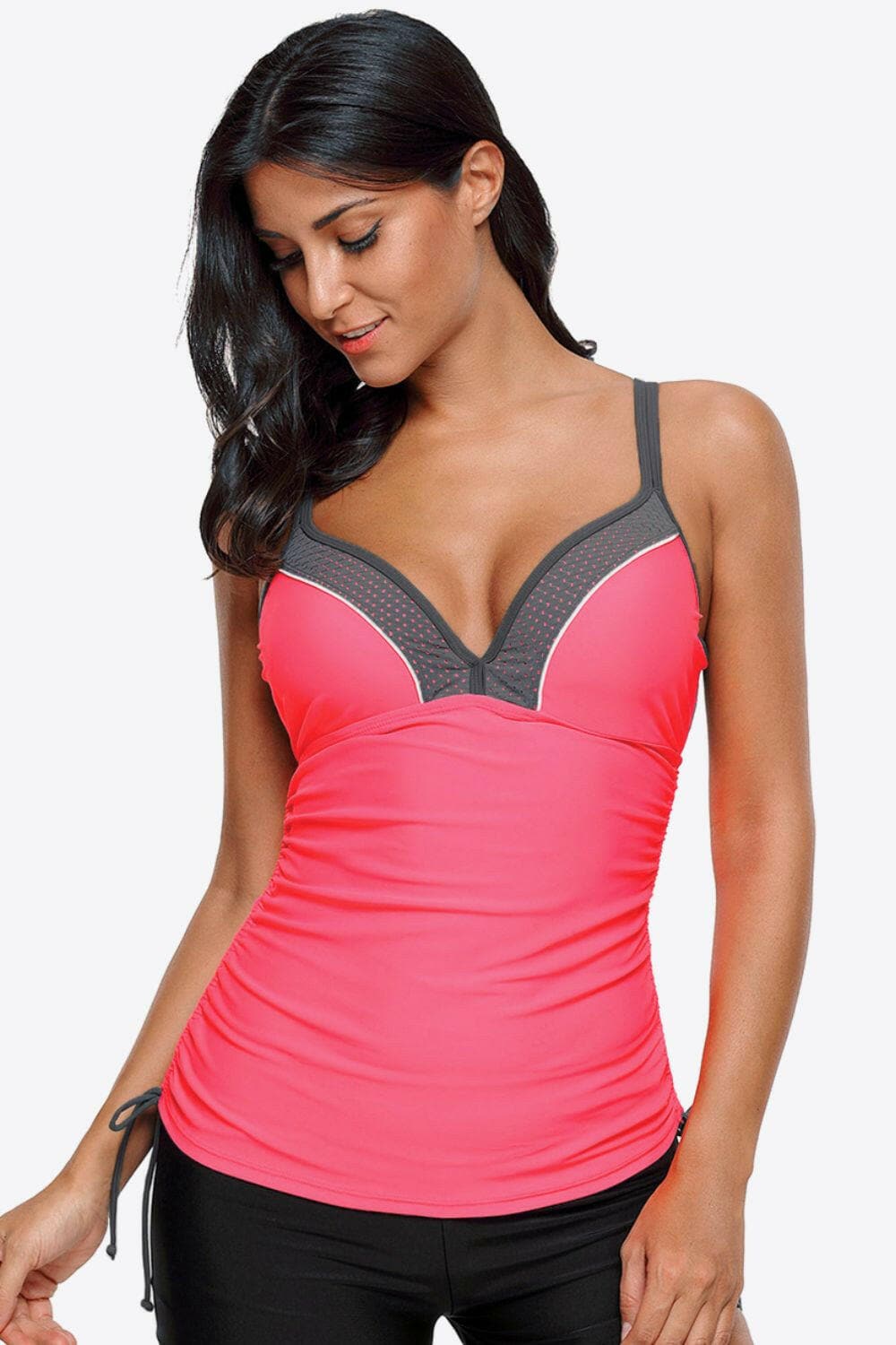 Contrast Sweetheart Neck Swim Cami.