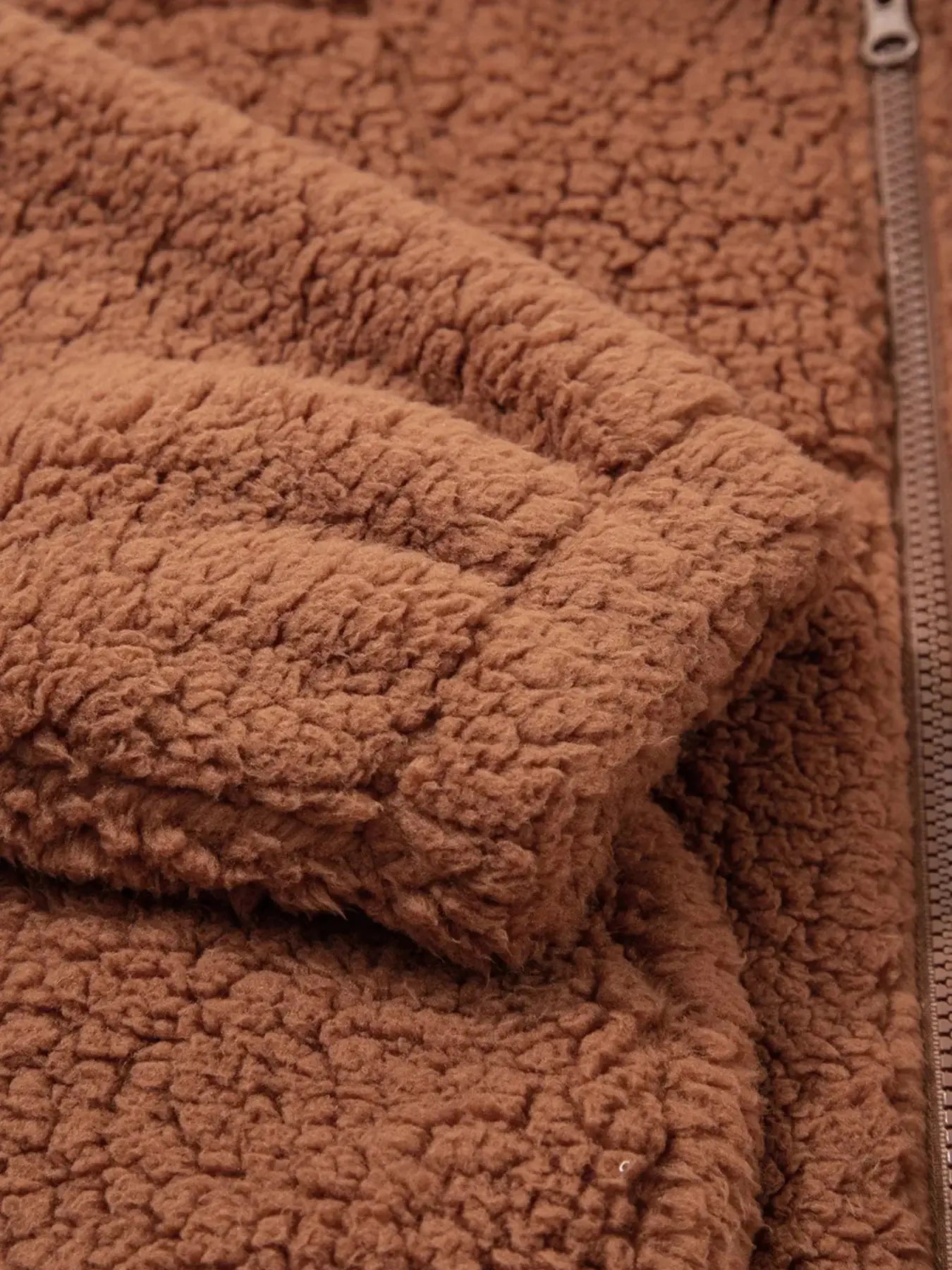 Zip Up Hooded Sherpa Jacket Simply Love