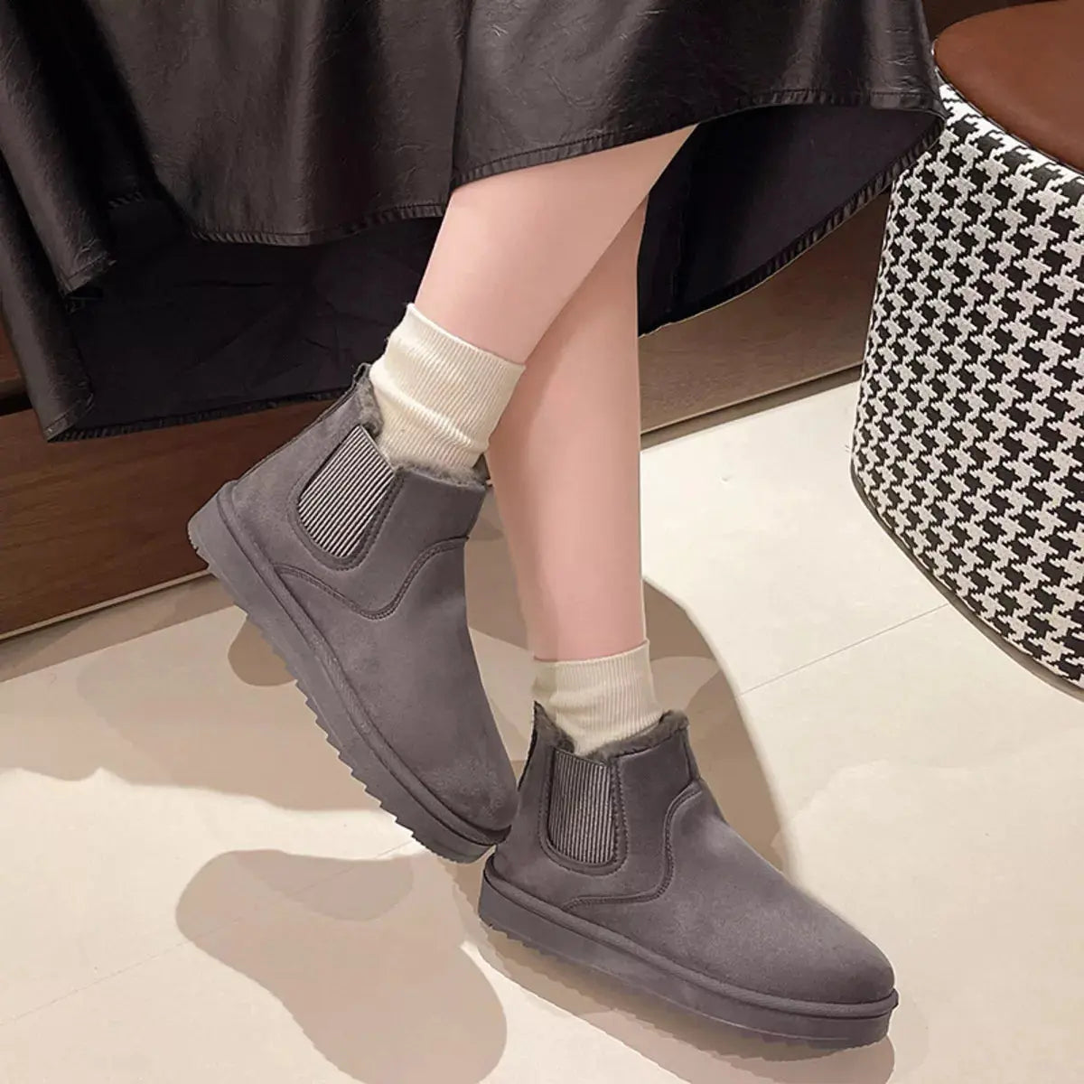 Round Toe Platform Boots Simply Love