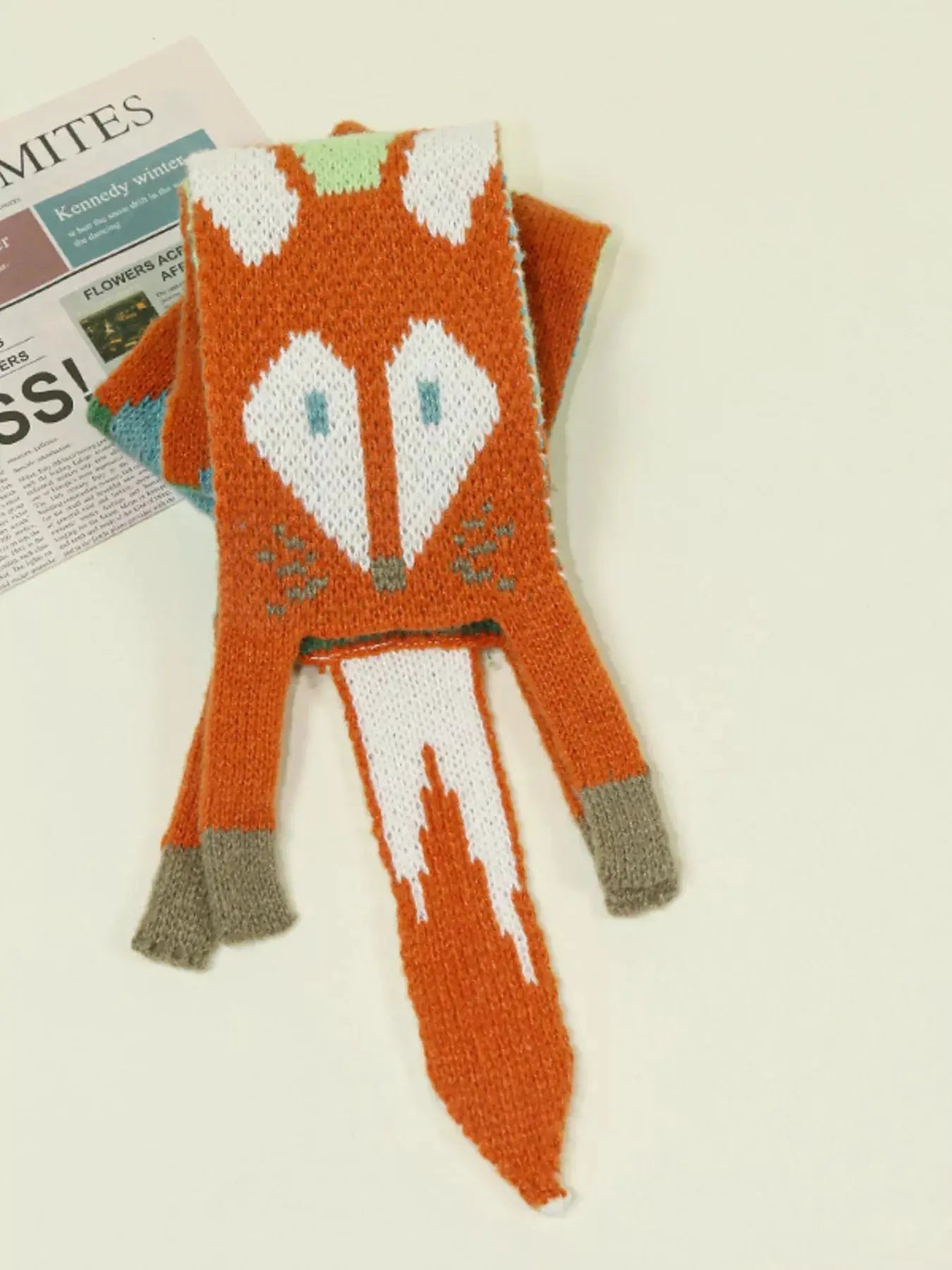 Knitted Fox Pattern Scarf Simply Love