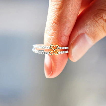 Zircon 925 Sterling Silver Heart Shape Ring.