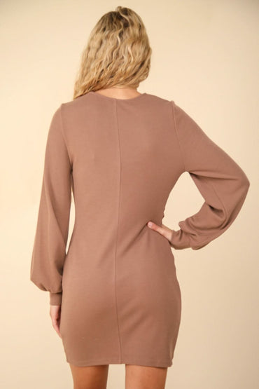 Very J ruched bodycon dress