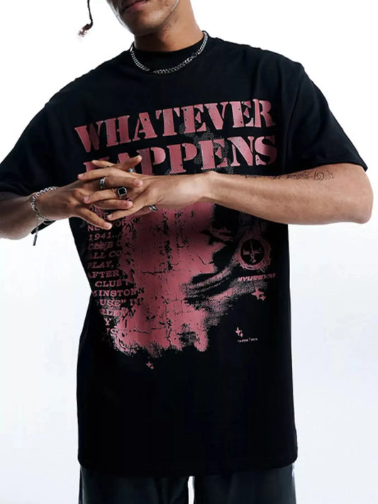 Men's Round Neck Short Sleeve T-Shirt Simply Love