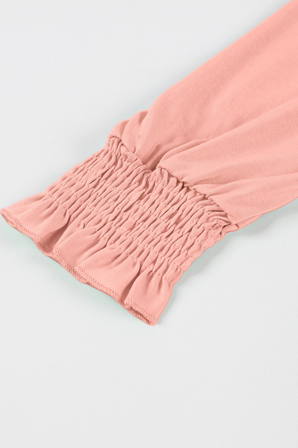 Chic pink flounced sleeve top for plus sizes