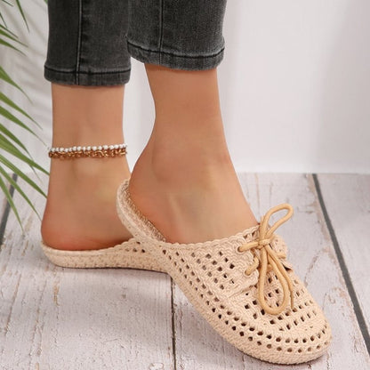 Lace-up flat sandals - summer chic