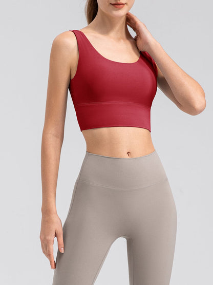 Scoop Neck Wide Strap Active Tank.