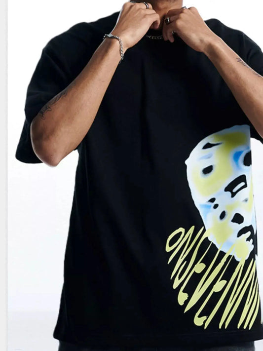 Men's Graphic Round Neck Relaxed Fit T-Shirt Simply Love