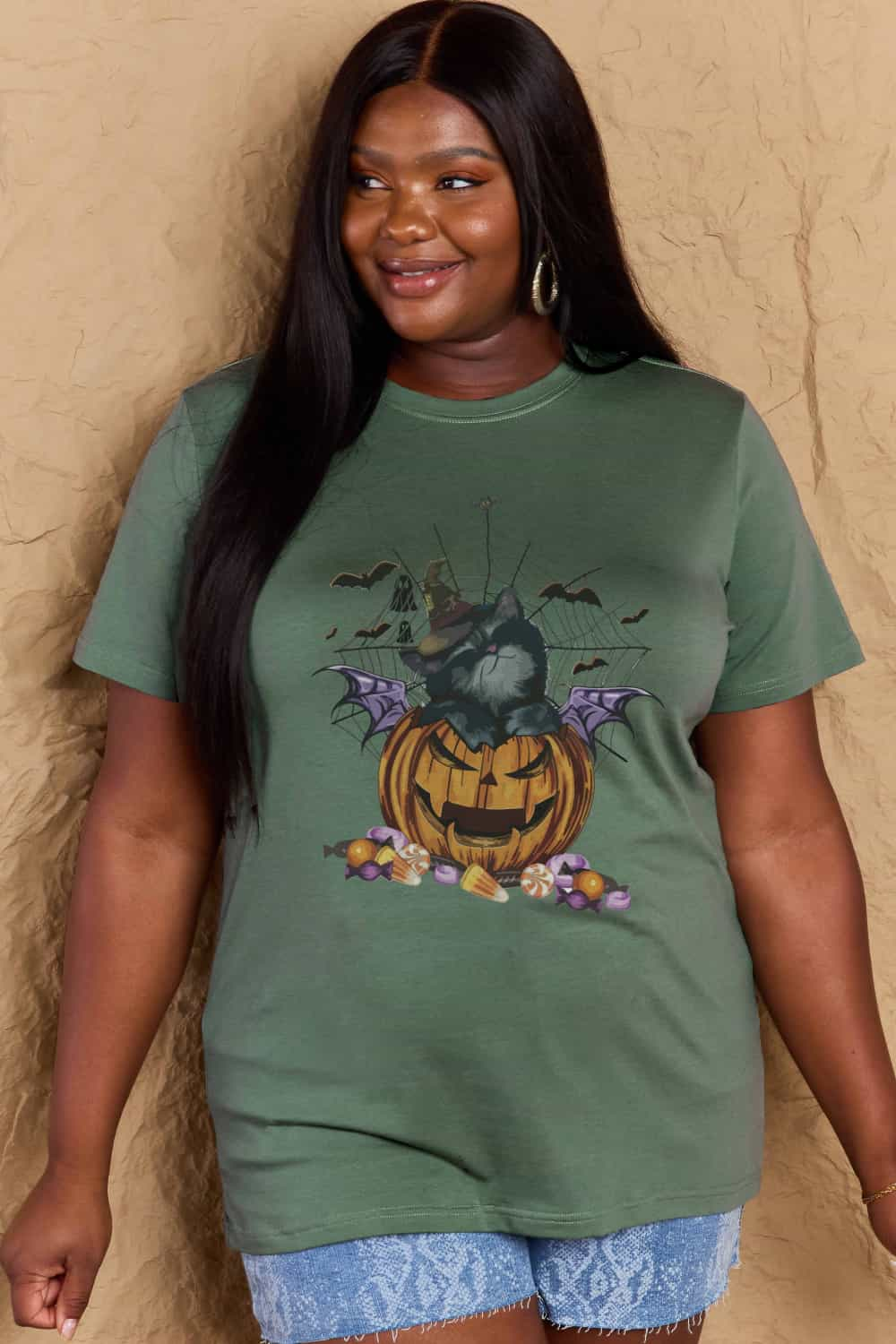 Spooky Vibes Jack-O'-Lantern Graphic Tee