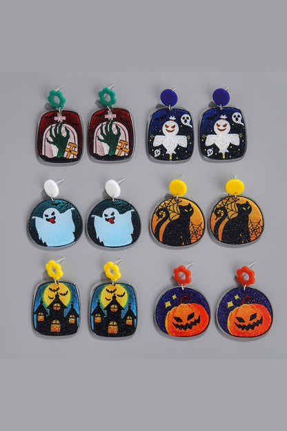 Spooky Acrylic Halloween Earrings