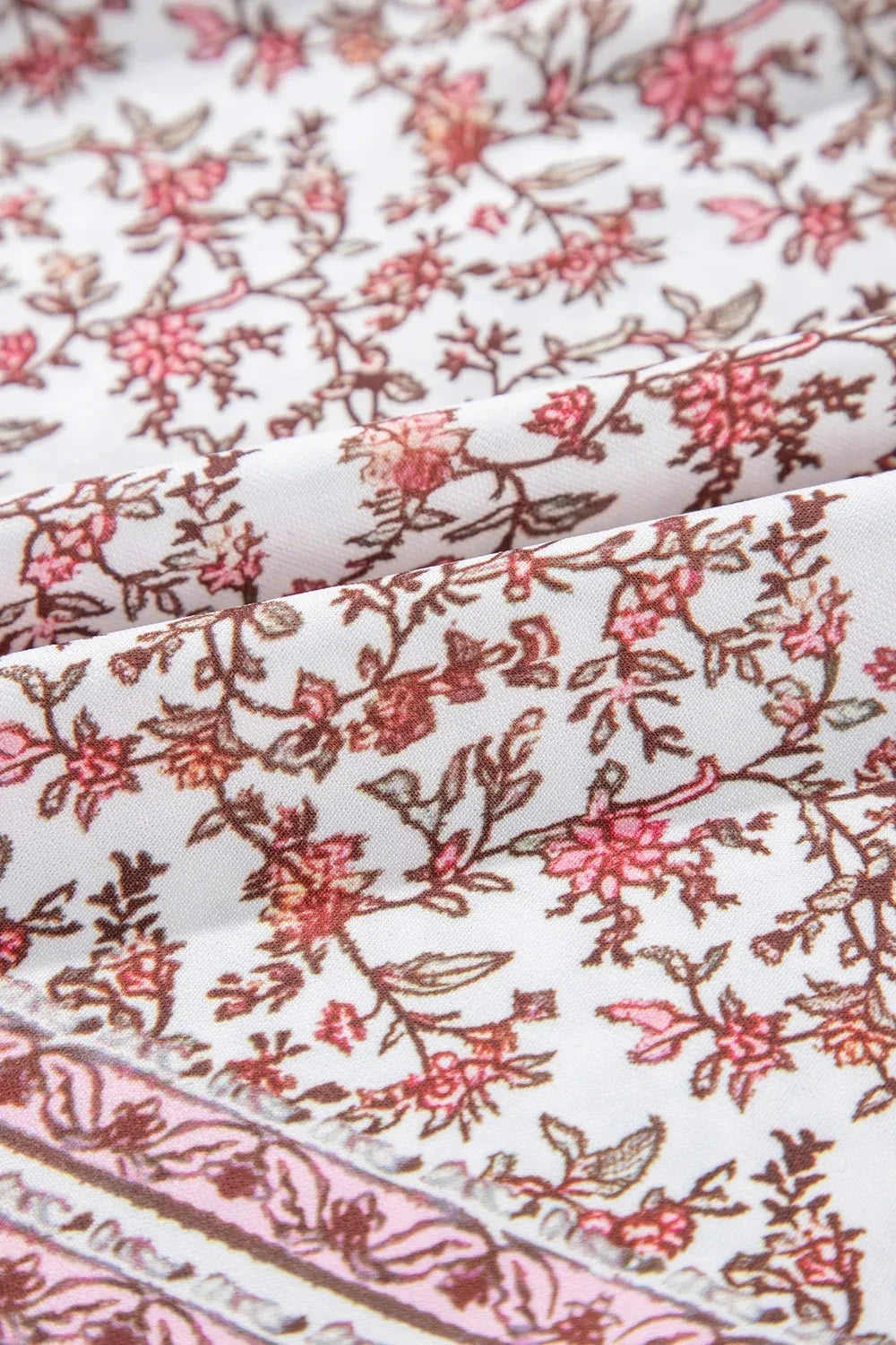 Floral Pleated Detail Scoop Neck Tank Simply Love