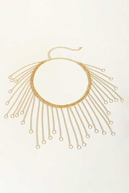 Fringe Chain Alloy Belt.