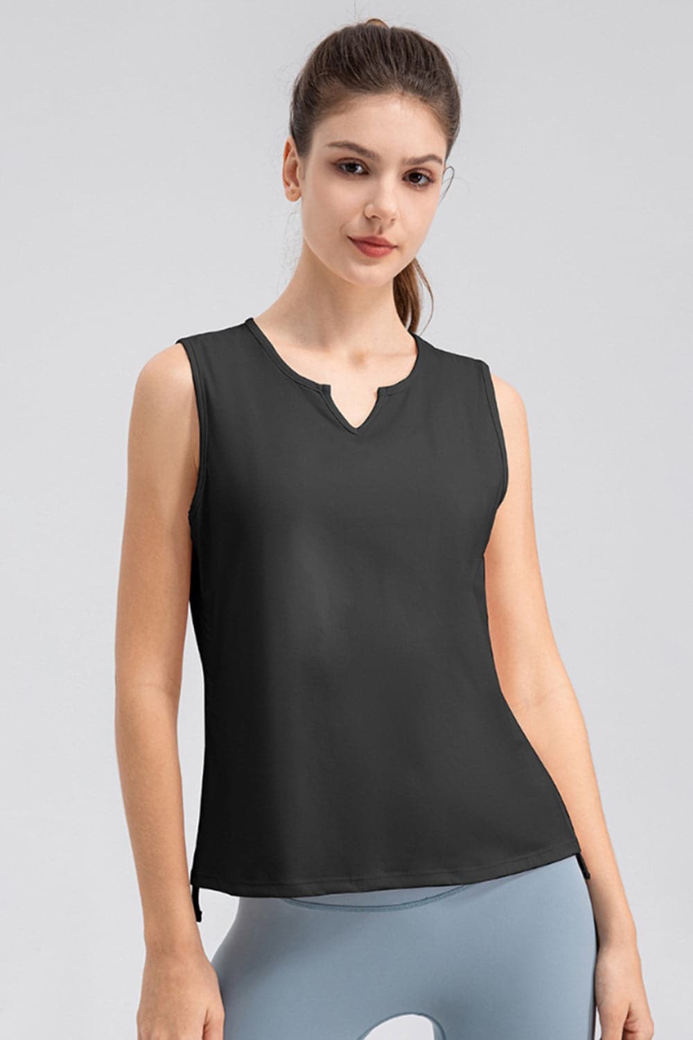 Notched Wide Strap Active Tank.