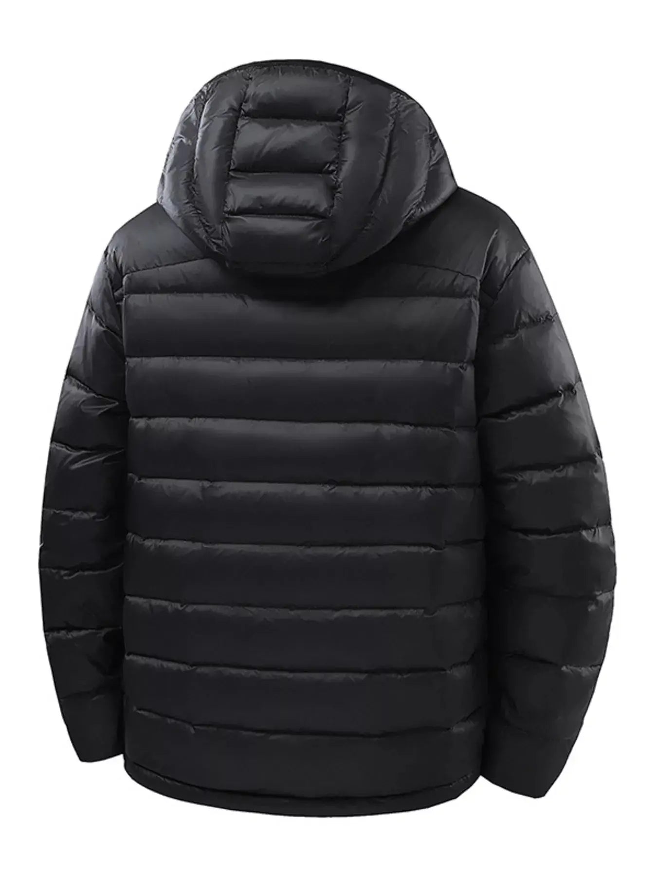 Men's Plus Size Zip Up Hooded Puffer Jacket With Contrast Panels Simply Love