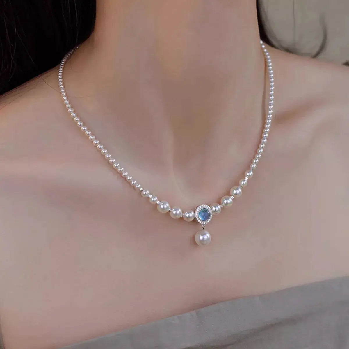 925 Sterling Silver Pearl Necklace Simply Love