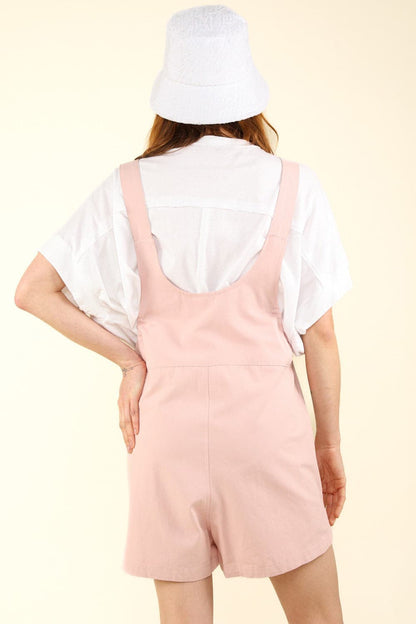 VERY J Adjustable Waist Suspender Overalls with Pockets.