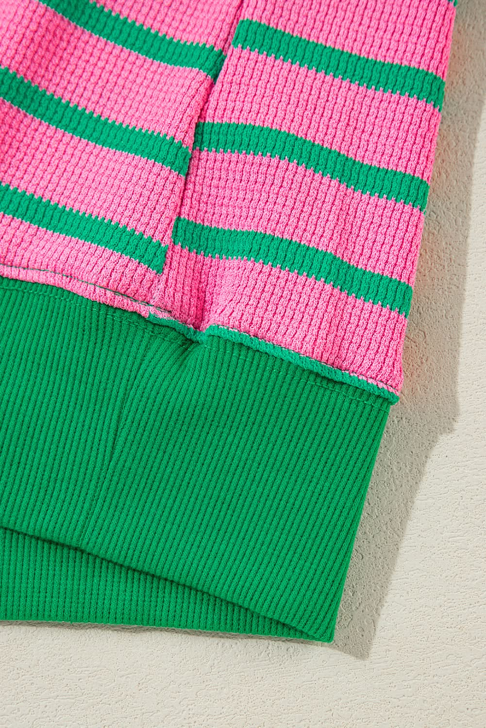 Cozy pink stripe plus size sweatshirt - Love Salve 