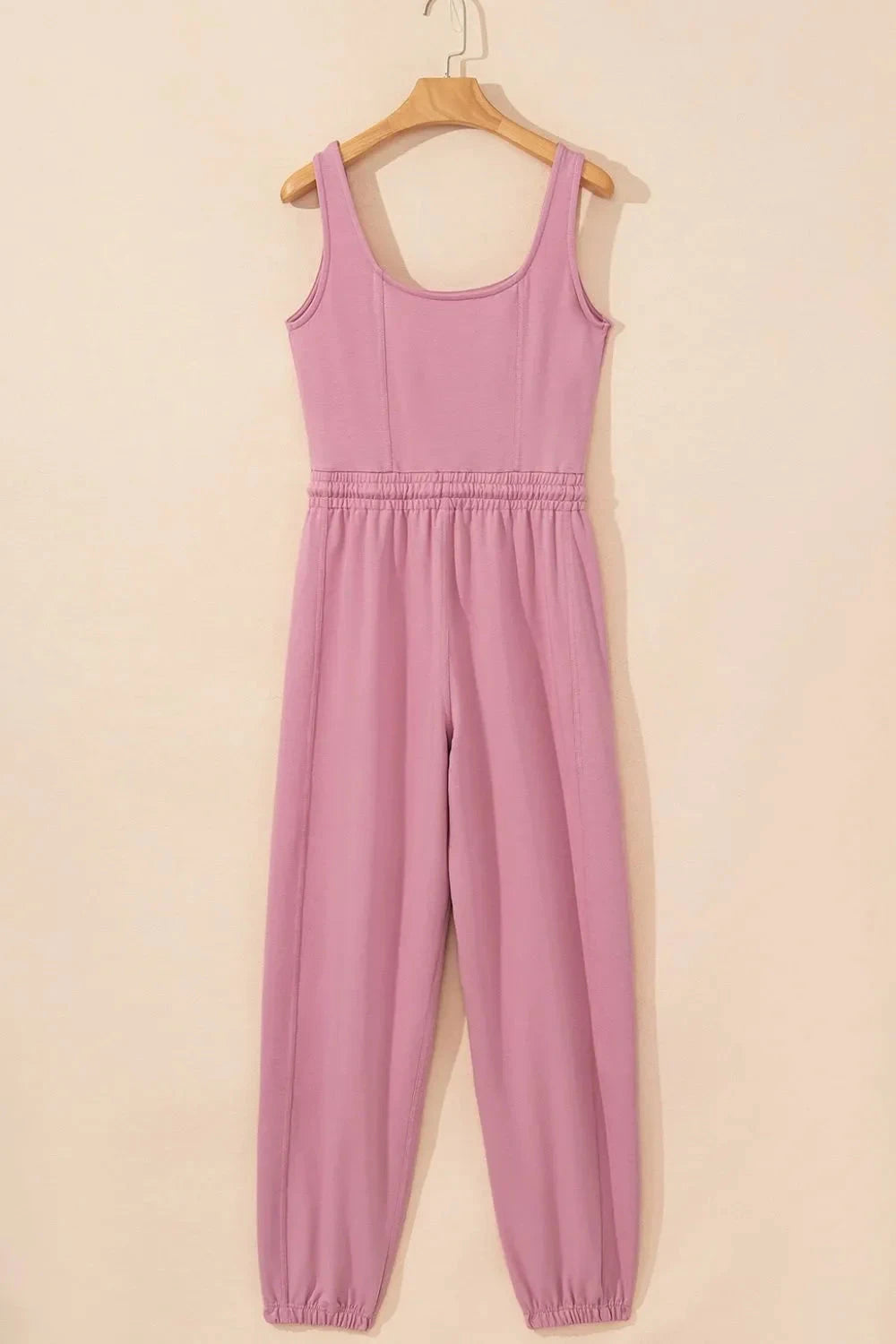 Elastic Waist Sleeveless Square Neck Jumpsuit Simply Love