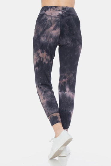 Leggings Depot Tie-Dye High Waist Cropped Leggings.