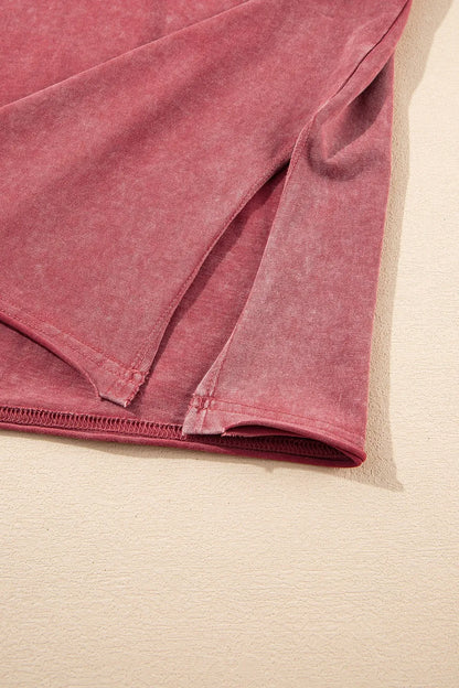 One Shoulder Half Sleeve Oversized Tunic T Shirt