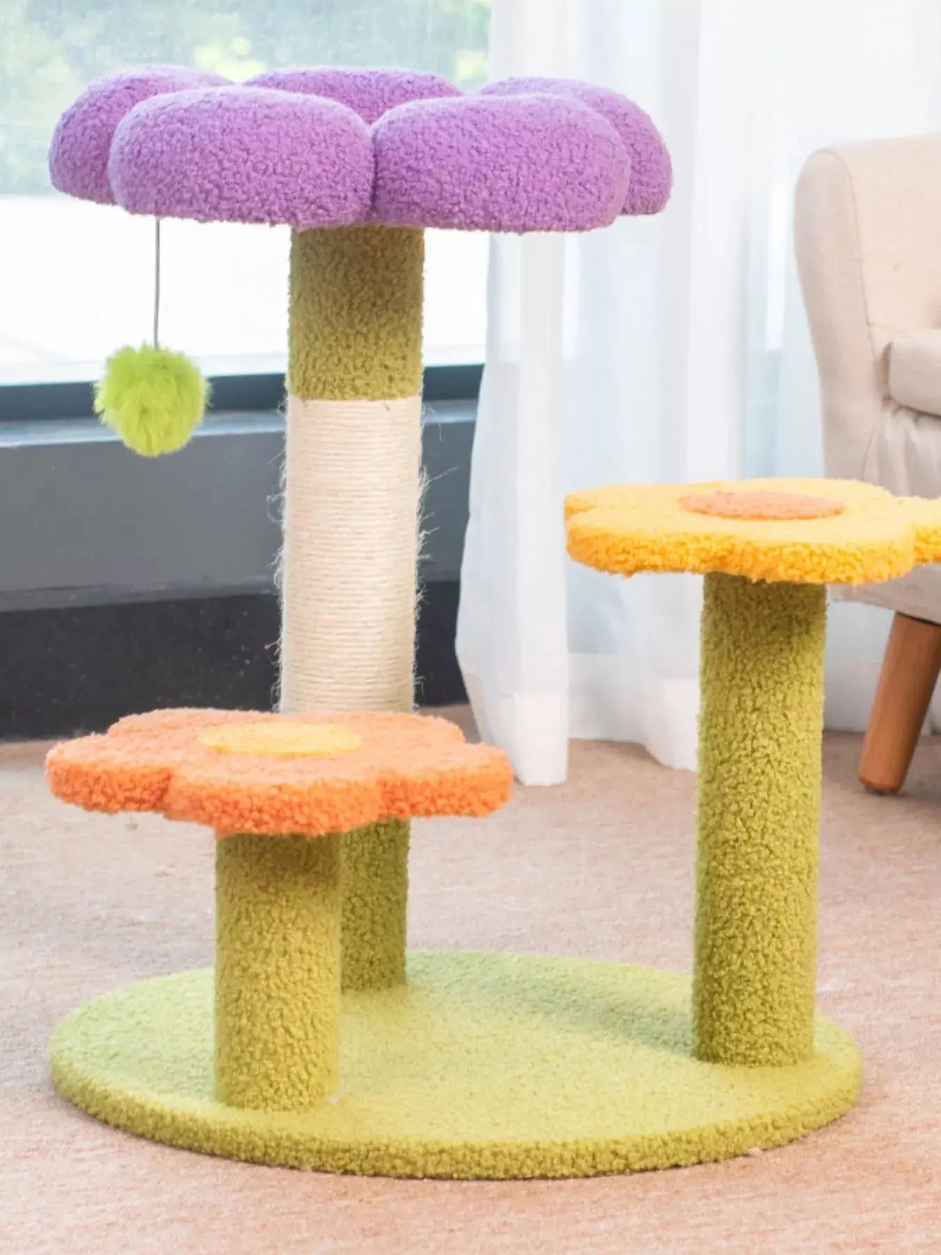 Flower Design Cat Tree with Scratching Post Simply Love