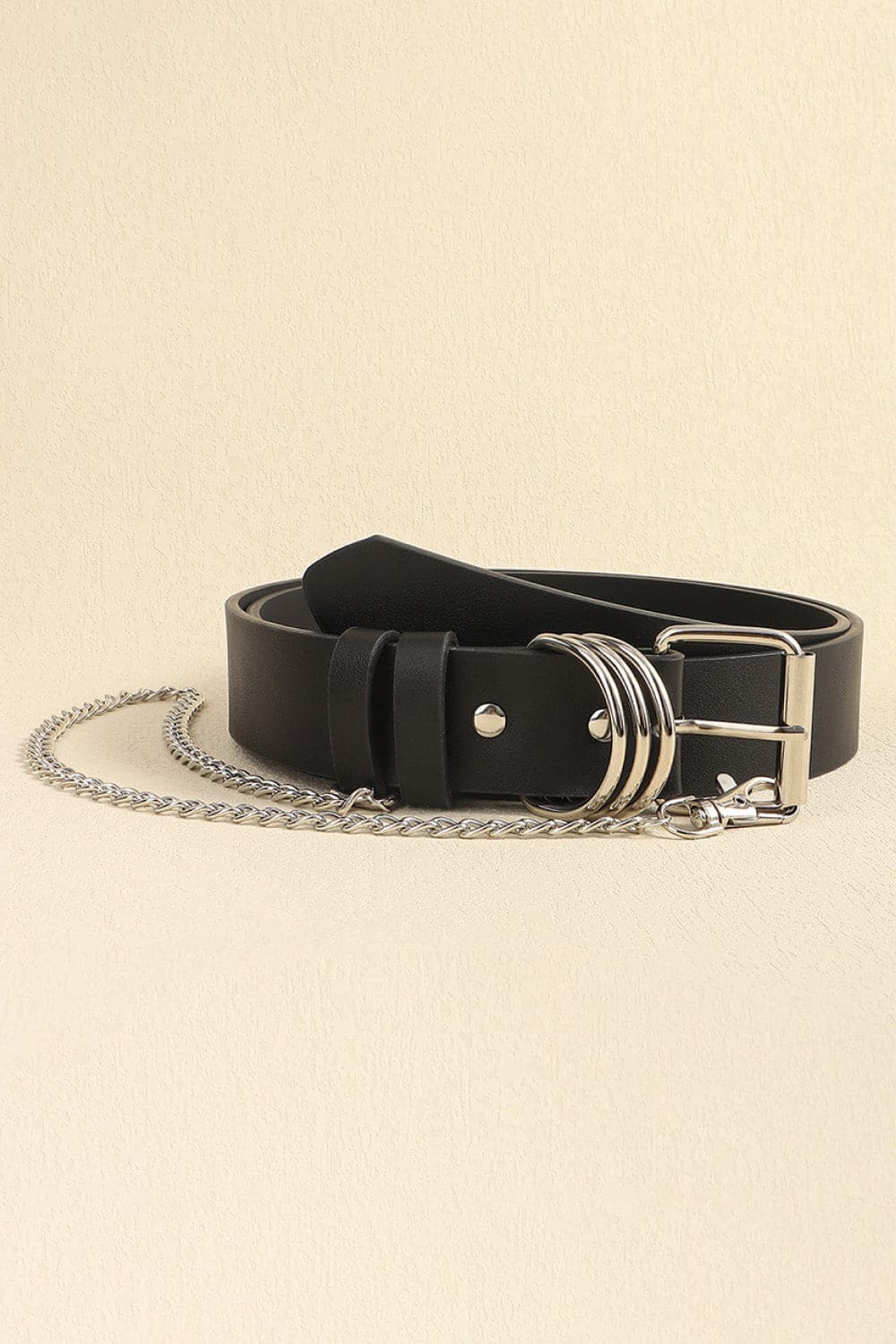 PU Leather Alloy Chain Belt.