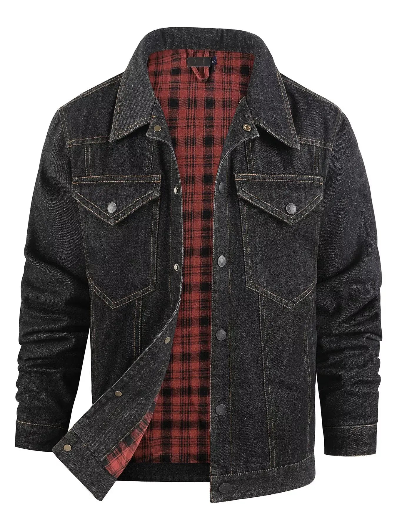 Men's Casual Snap Down Denim Jacket Simply Love