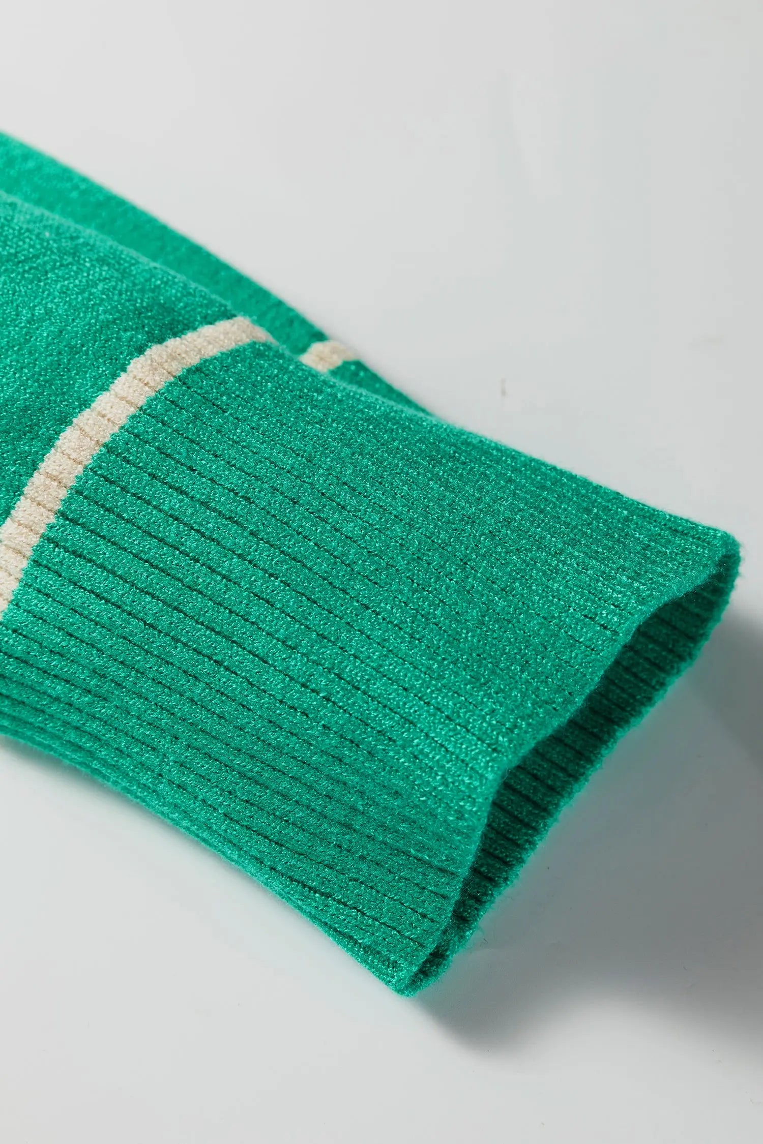 Sea Green Contrast Detail Drop Shoulder Baggy Oversized Knit Sweater Dear-Lover Dropshipping