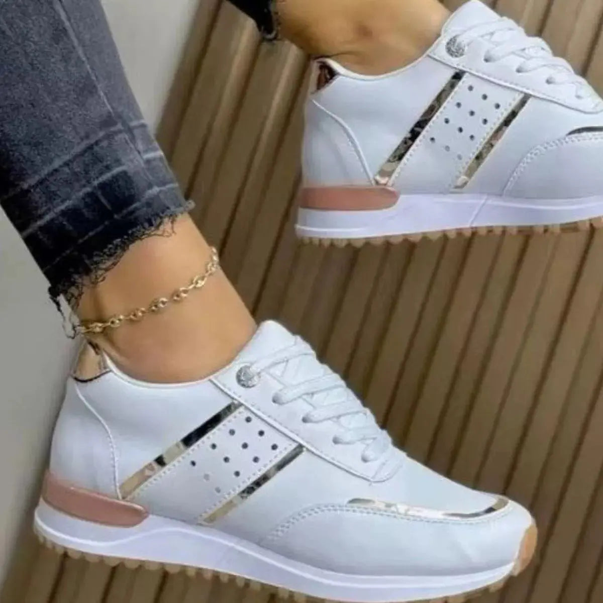 Round Toe Lace Up Athletic Simply Love