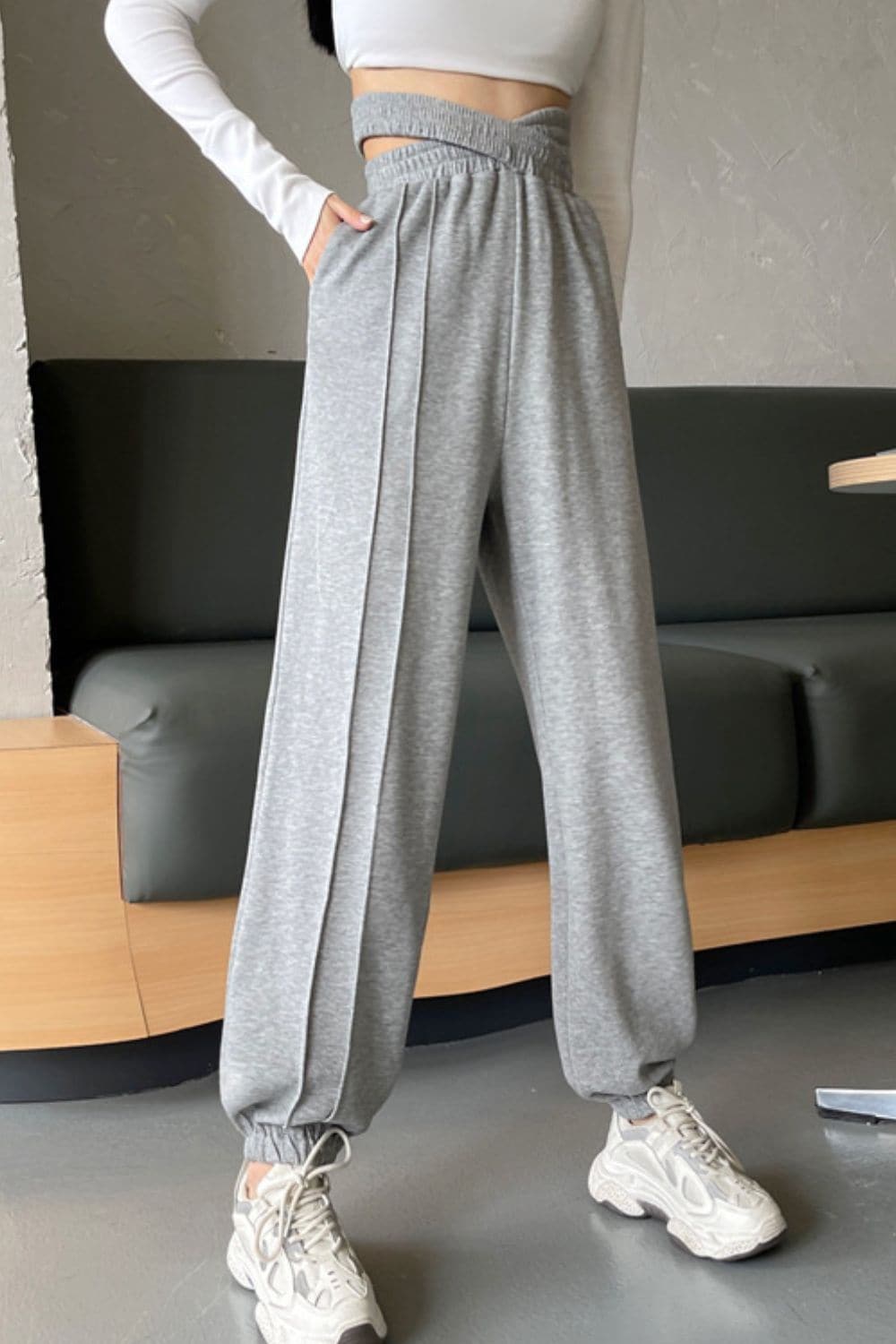 Crisscross Long Sweatpants.