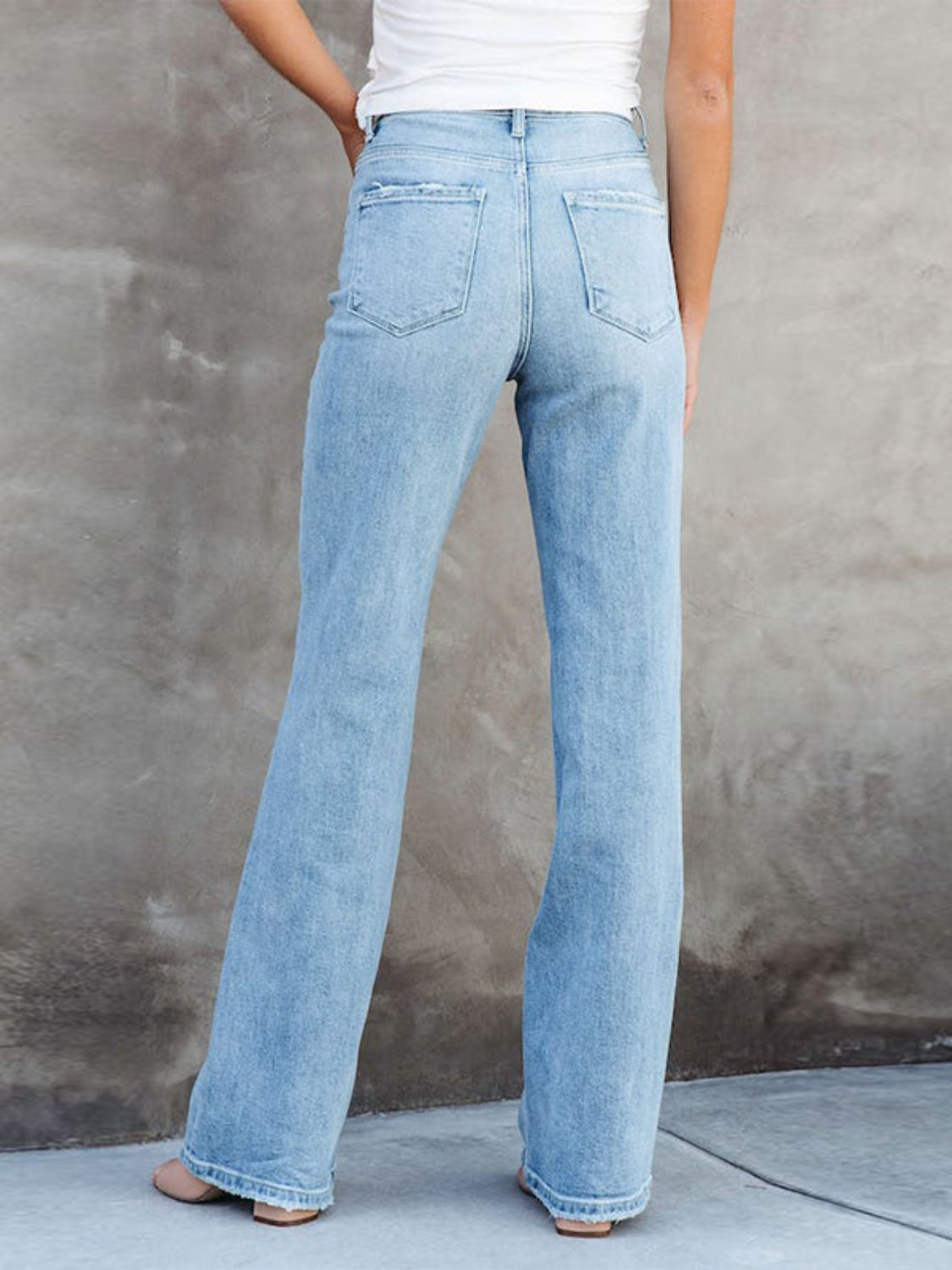 Washed Straight Leg Jeans Coco’s Tee Boutique