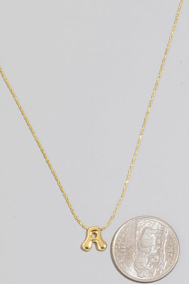 Fame Gold Dipped Bubble Letter Pendant Necklace