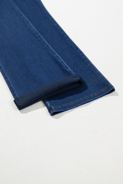 Ashleigh blue mid-rise stretchy bootcut jeans for everyday wear