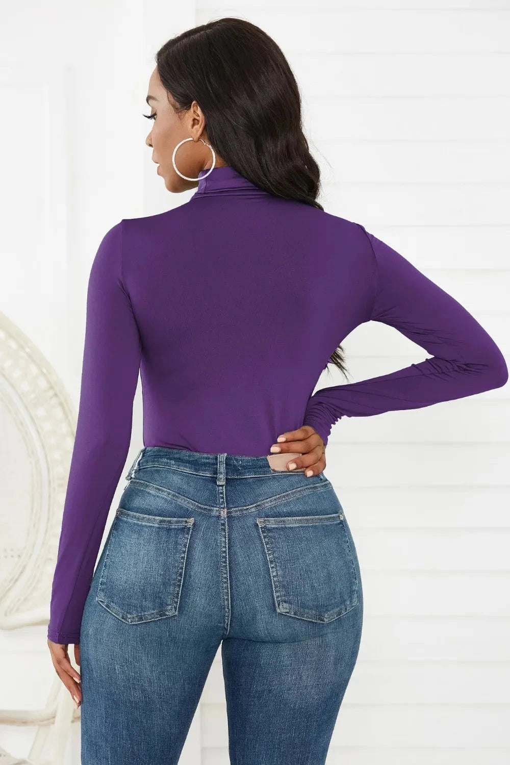 Turtleneck Long Sleeve Bodysuit Coco’s Tee Boutique