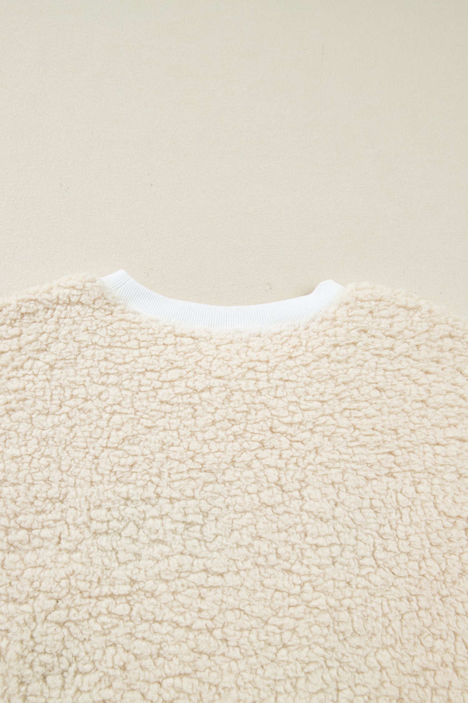 Dear-Lover White Sherpa Sweatshirt Women's Christmas Embroidered Pullover - Soft & Casual Dear-Lover Dropshipping