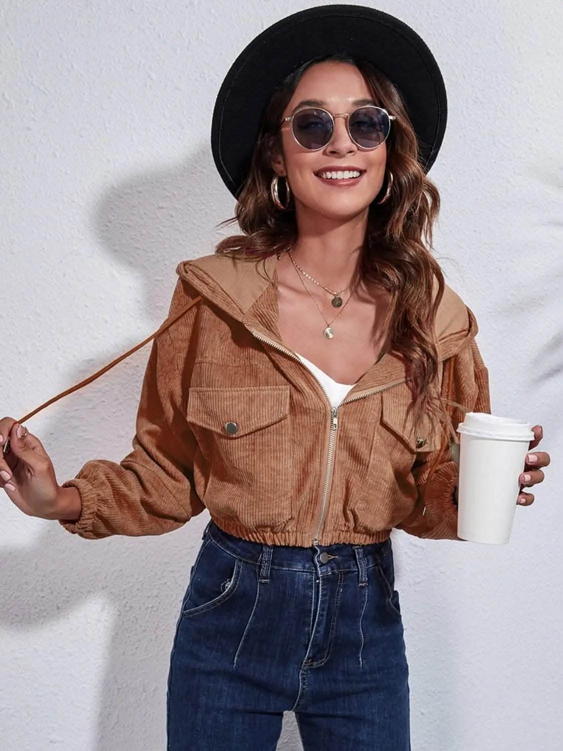 Cozy hooded jacket with pockets - Love Salve 