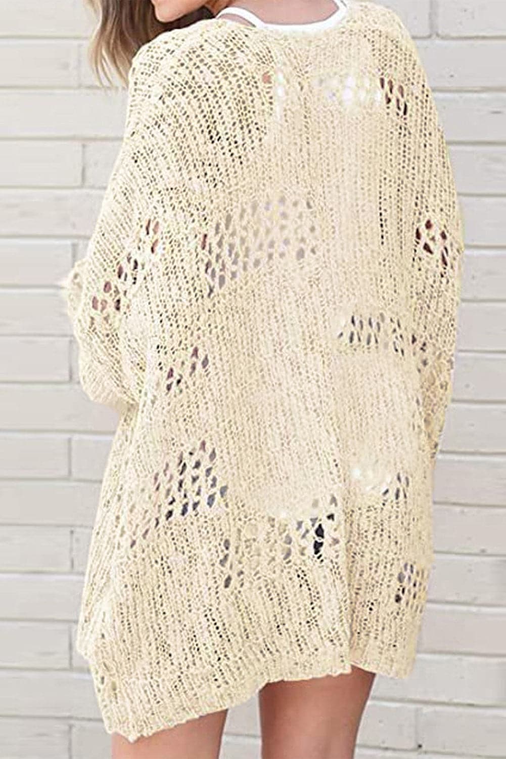 Openwork Long Sleeve Cardigan.