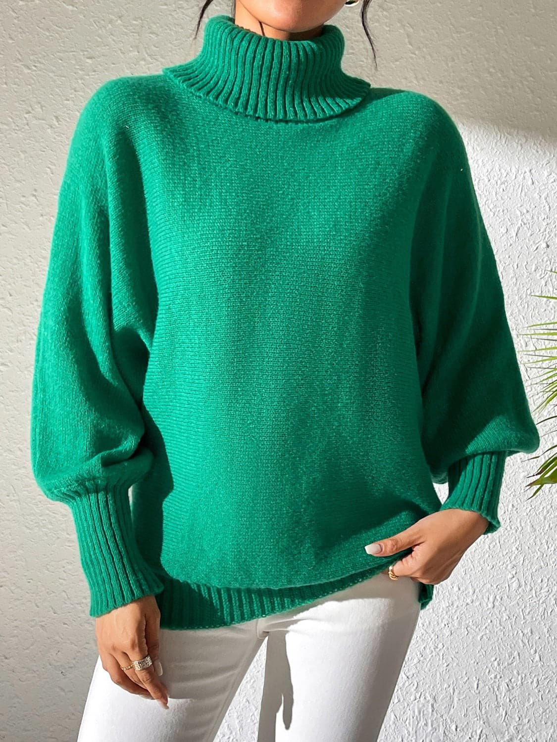 Cozy stretch turtleneck sweater for all occasions