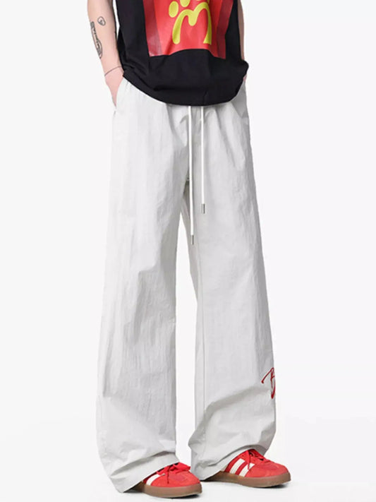 Men's Loose Fit Drawstring Wide Leg Pants Lightweight Simply Love