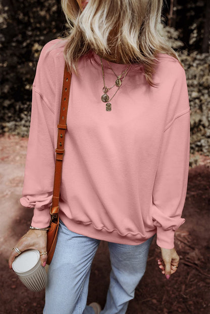 Round Neck Long Sleeve Sweatshirt.