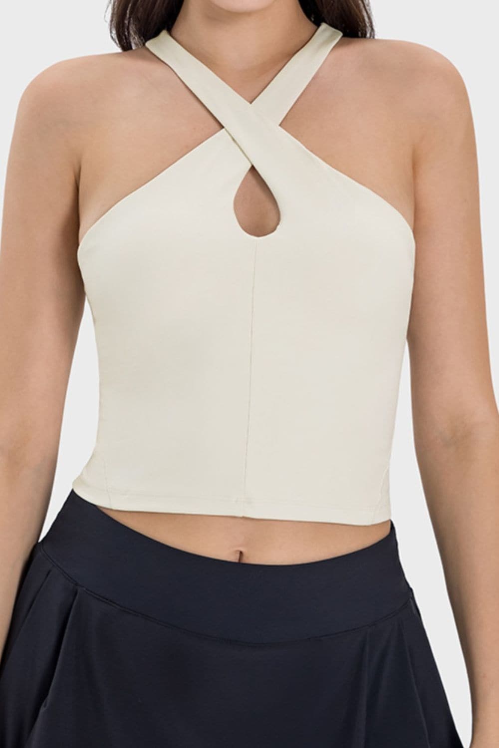 Crisscross Grecian Neck Active Cami.