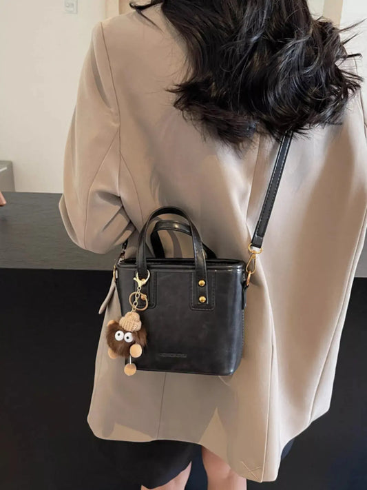 Leather Crossbody Bag with Charm Simply Love