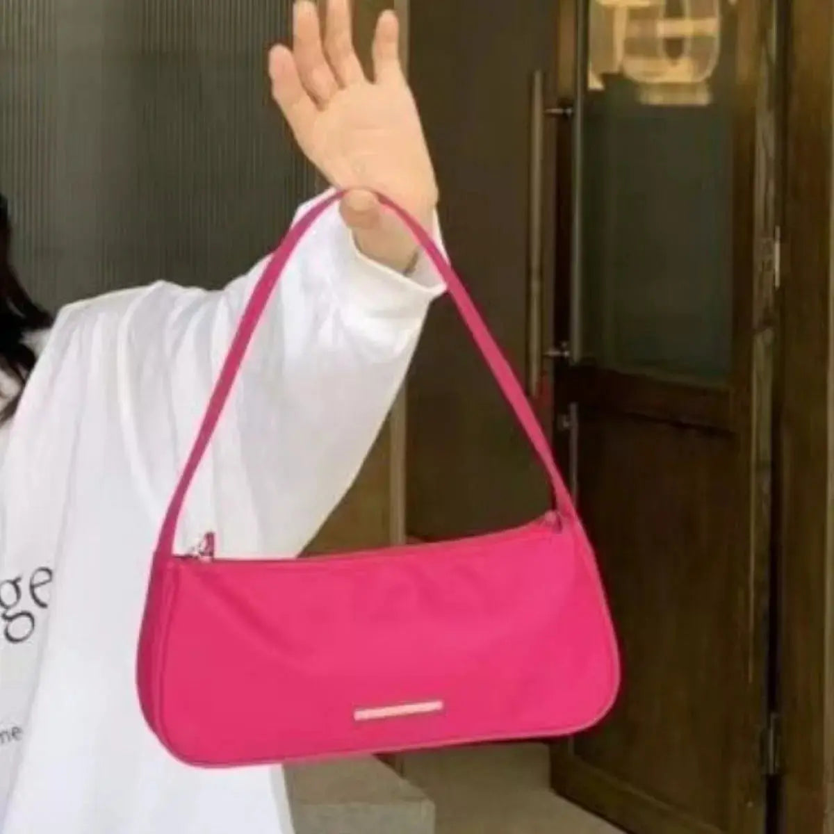 Solid Color Shoulder Bag Simply Love