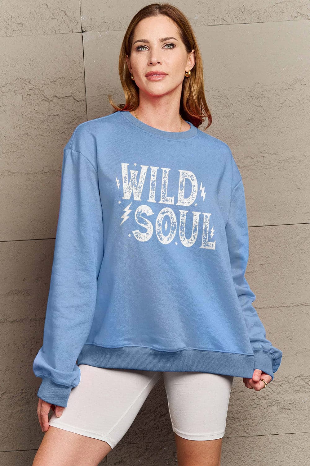 Simply Love Full Size WILD SOUL Graphic Sweatshirt.