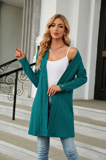 Long Sleeve Open Front Cardigan.