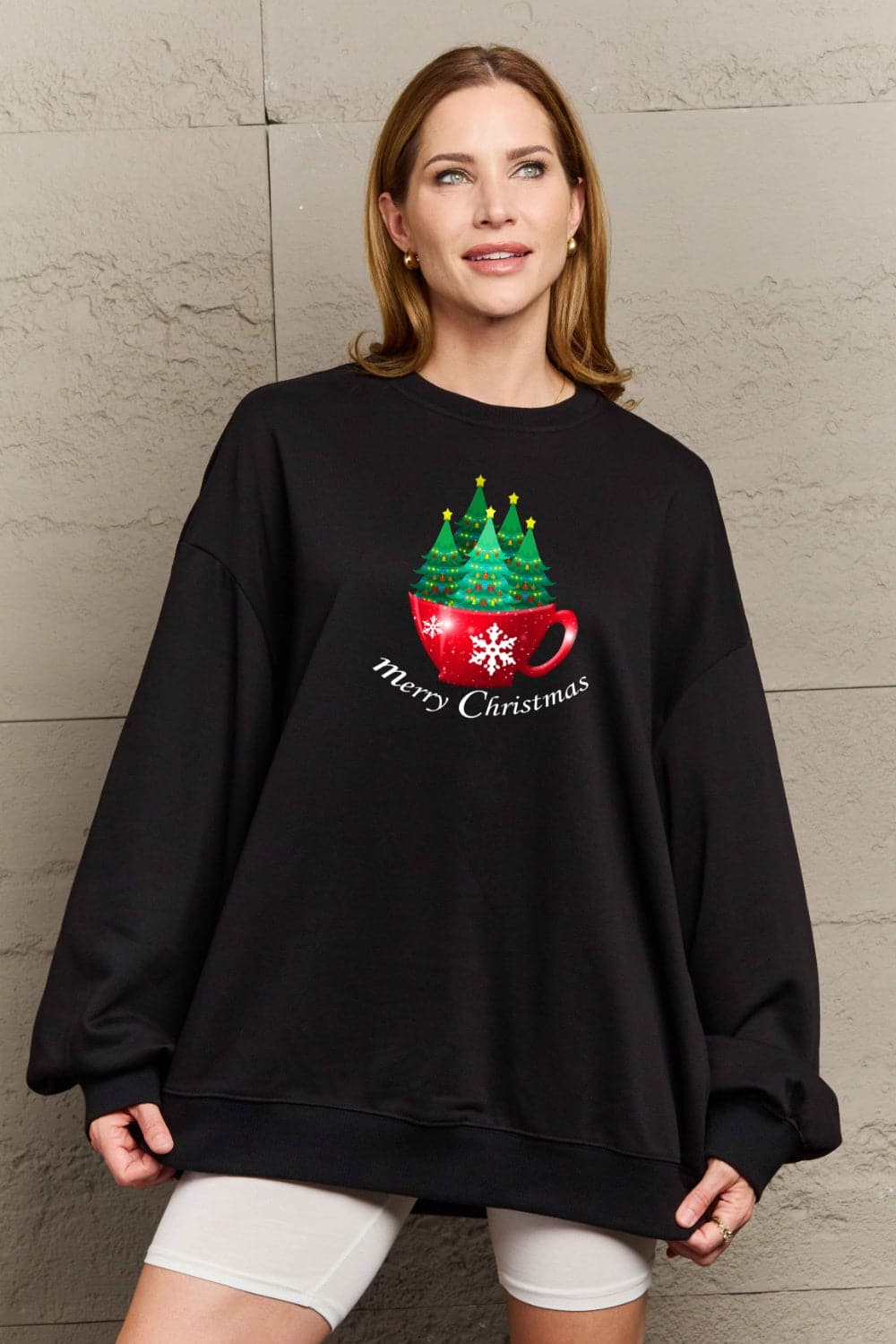 Simply Love Full Size MERRY CHRISTMAS Graphic Sweatshirt.