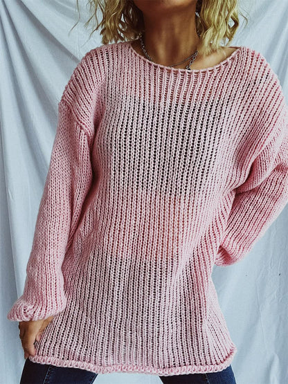 Chic boat neck sweater for women